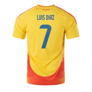 Billiga Colombia Luis Diaz #7 Hemmatröja Copa America 2024 Kortärmad